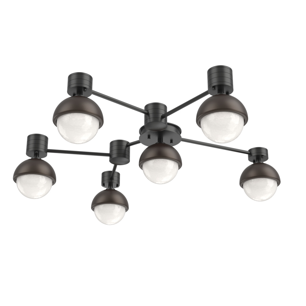 Cabochon Flush Mount Wall Sconce Matte Black