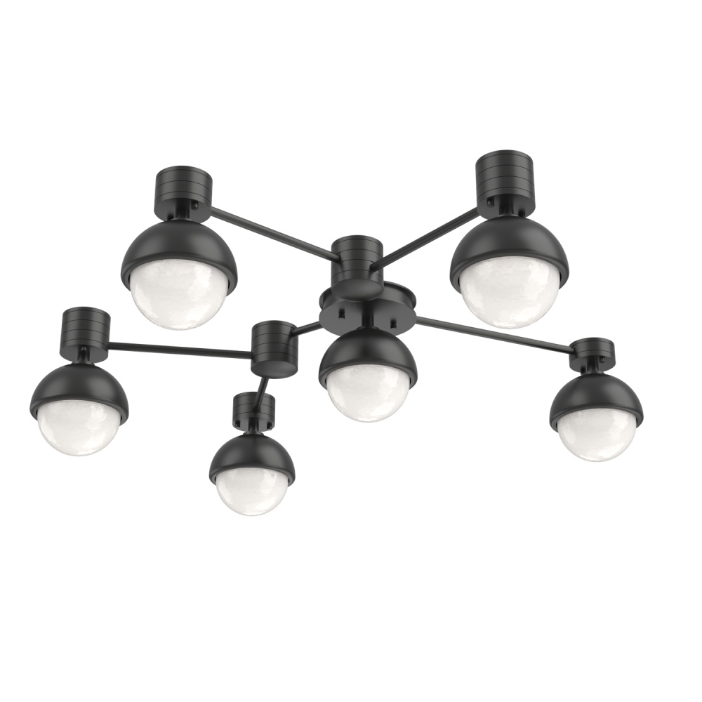 Cabochon Flush Mount Wall Sconce Matte Black