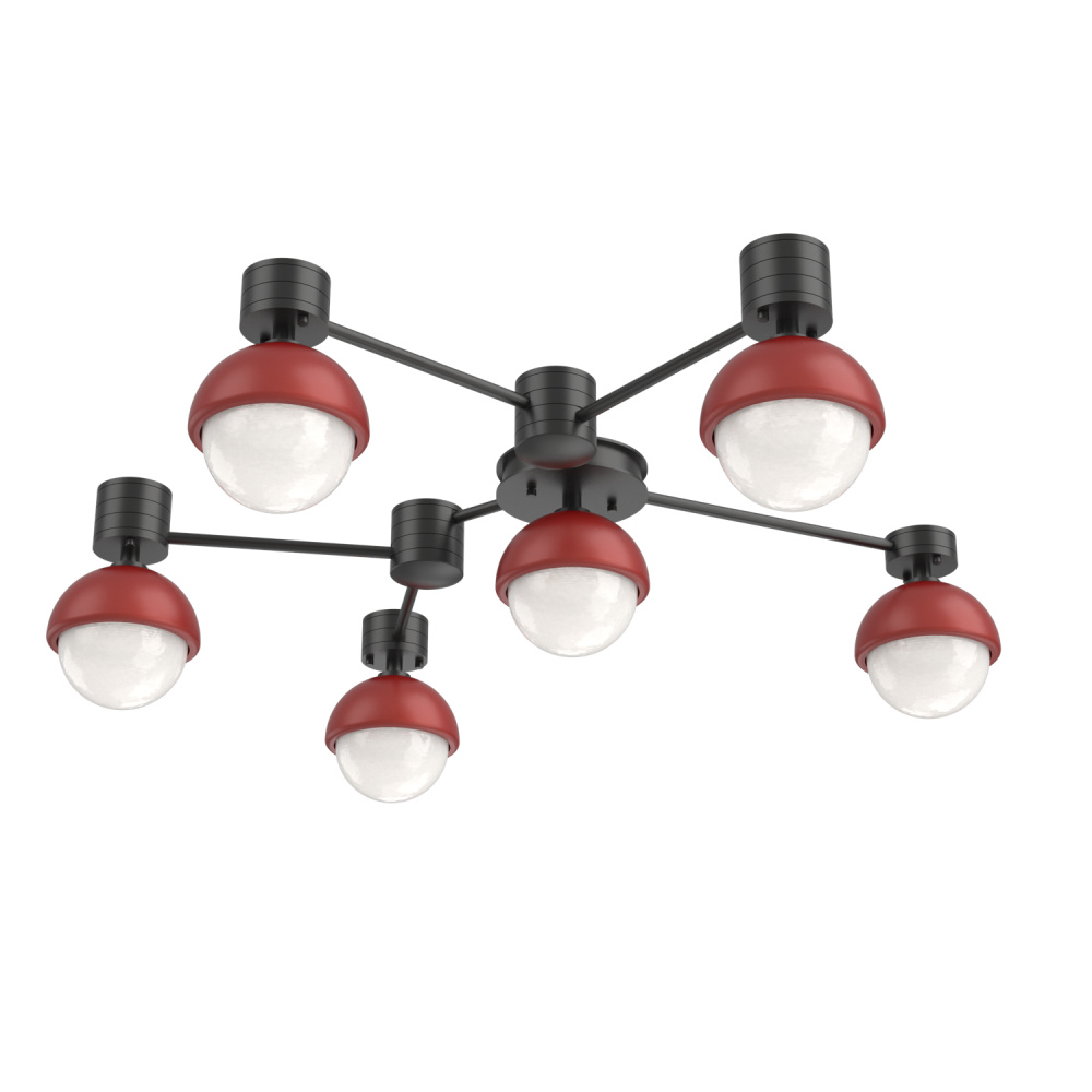 Cabochon Flush Mount Wall Sconce Matte Black