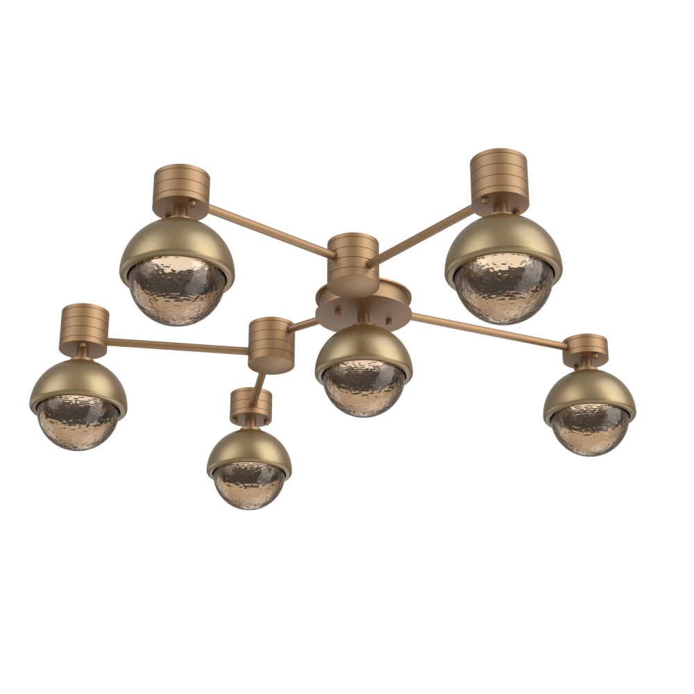 Cabochon Flush Mount Wall Sconce Novel Brass