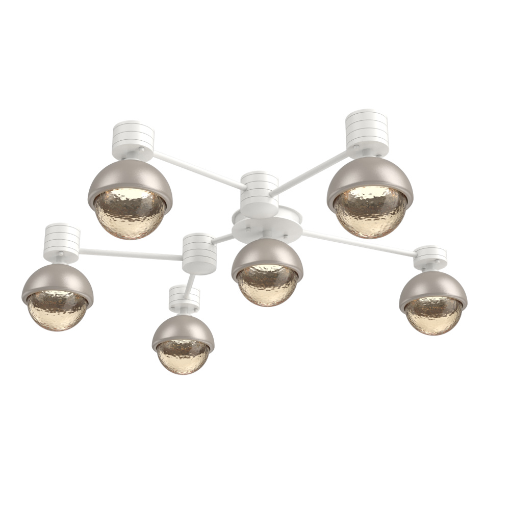Cabochon Flush Mount Wall Sconce Salt White