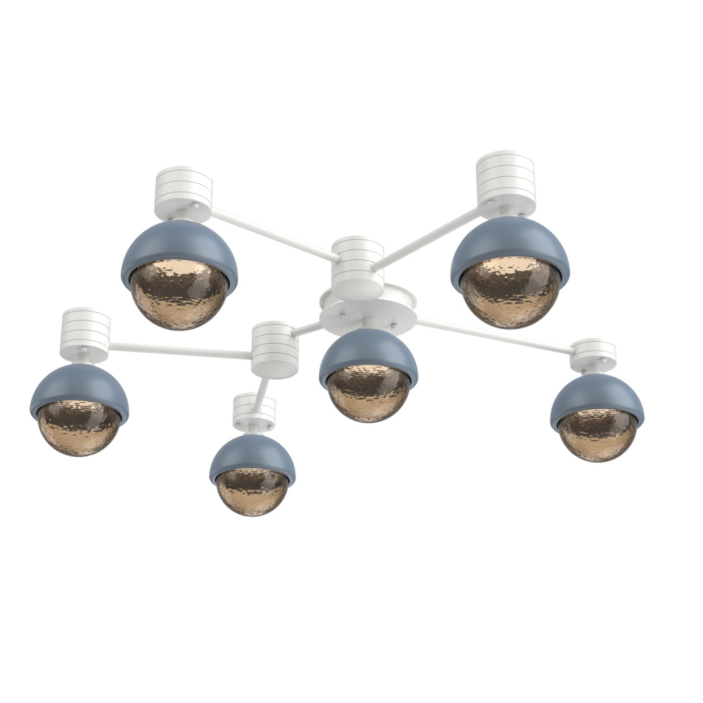 Cabochon Flush Mount Wall Sconce Salt White