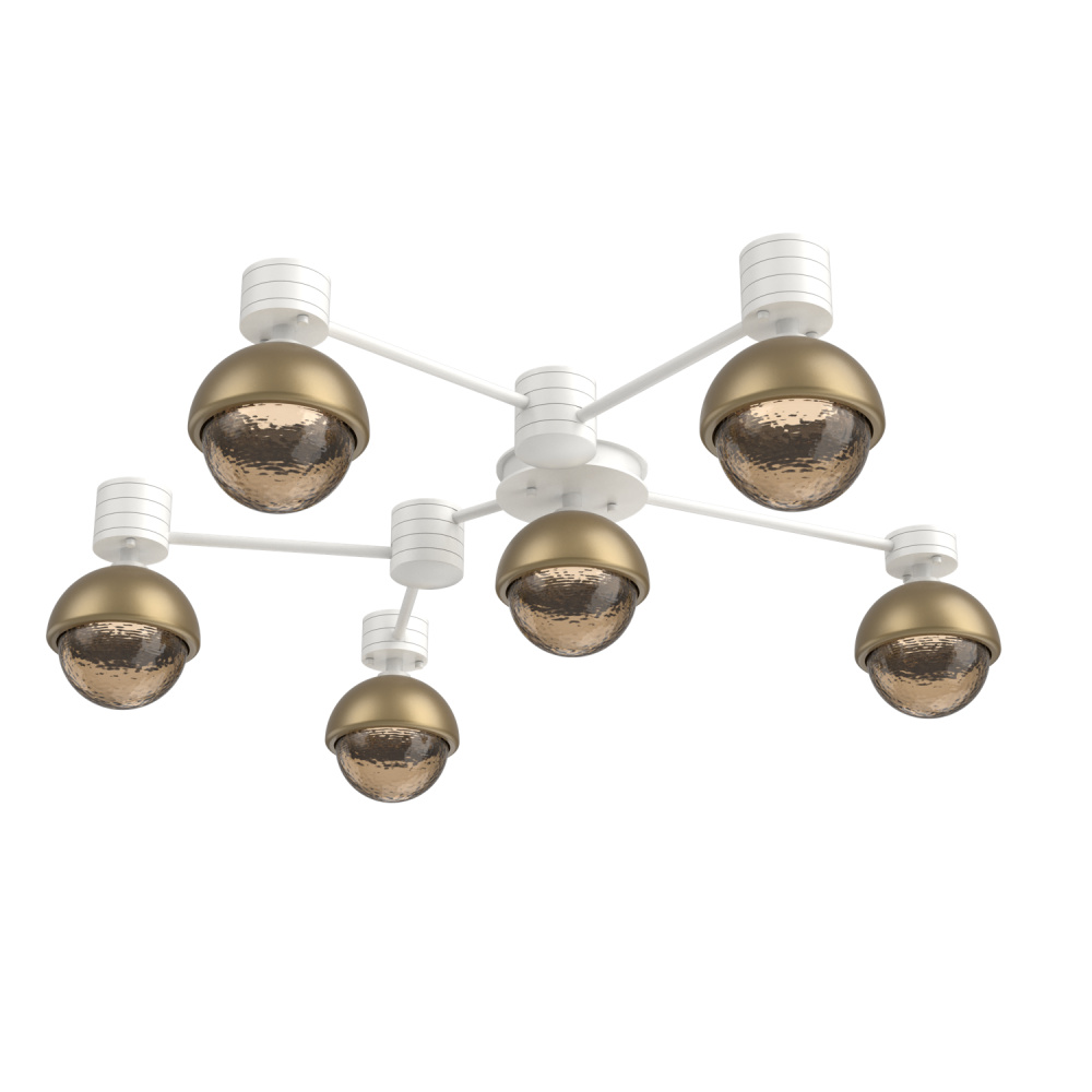 Cabochon Flush Mount Wall Sconce Salt White