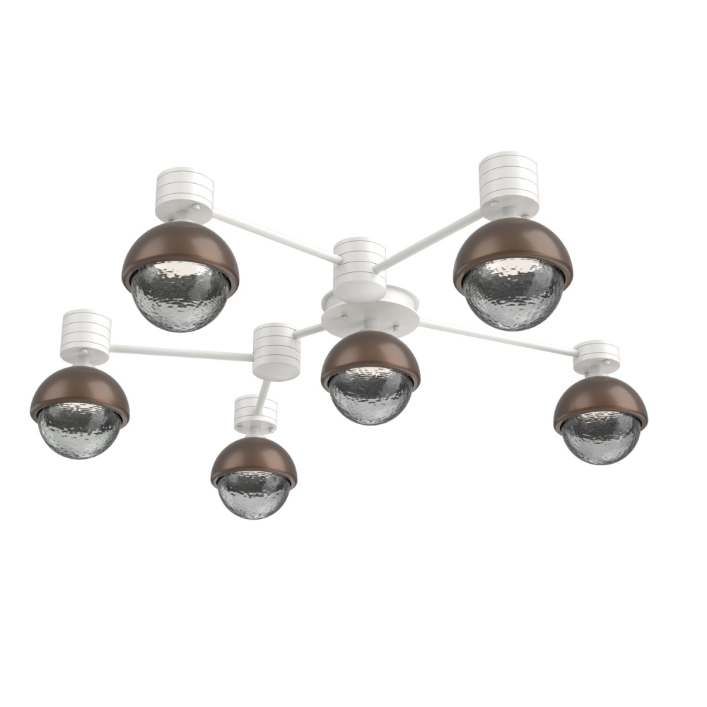 Cabochon Flush Mount Wall Sconce Salt White