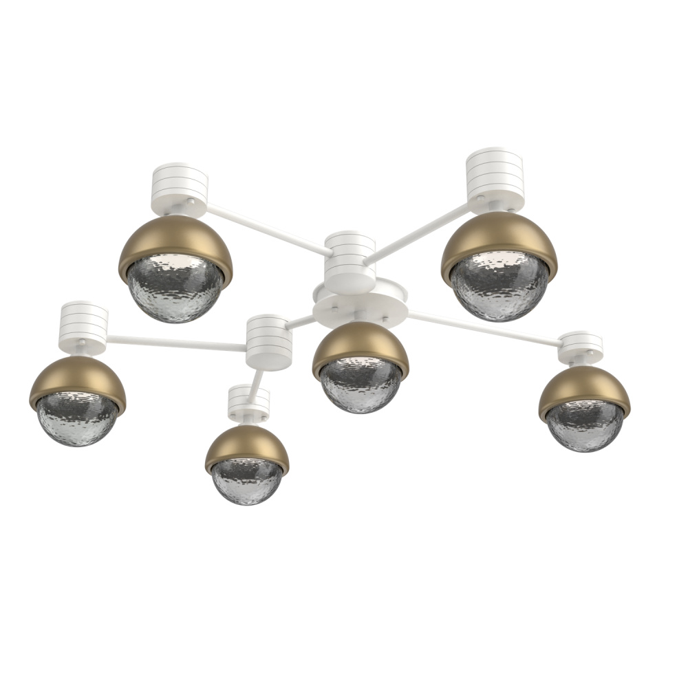 Cabochon Flush Mount Wall Sconce Salt White