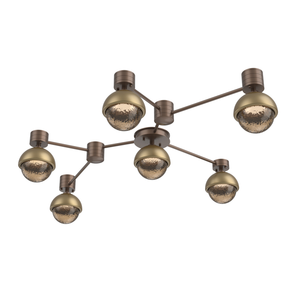 Cabochon Flush Mount Wall Sconce Burnished Bronze
