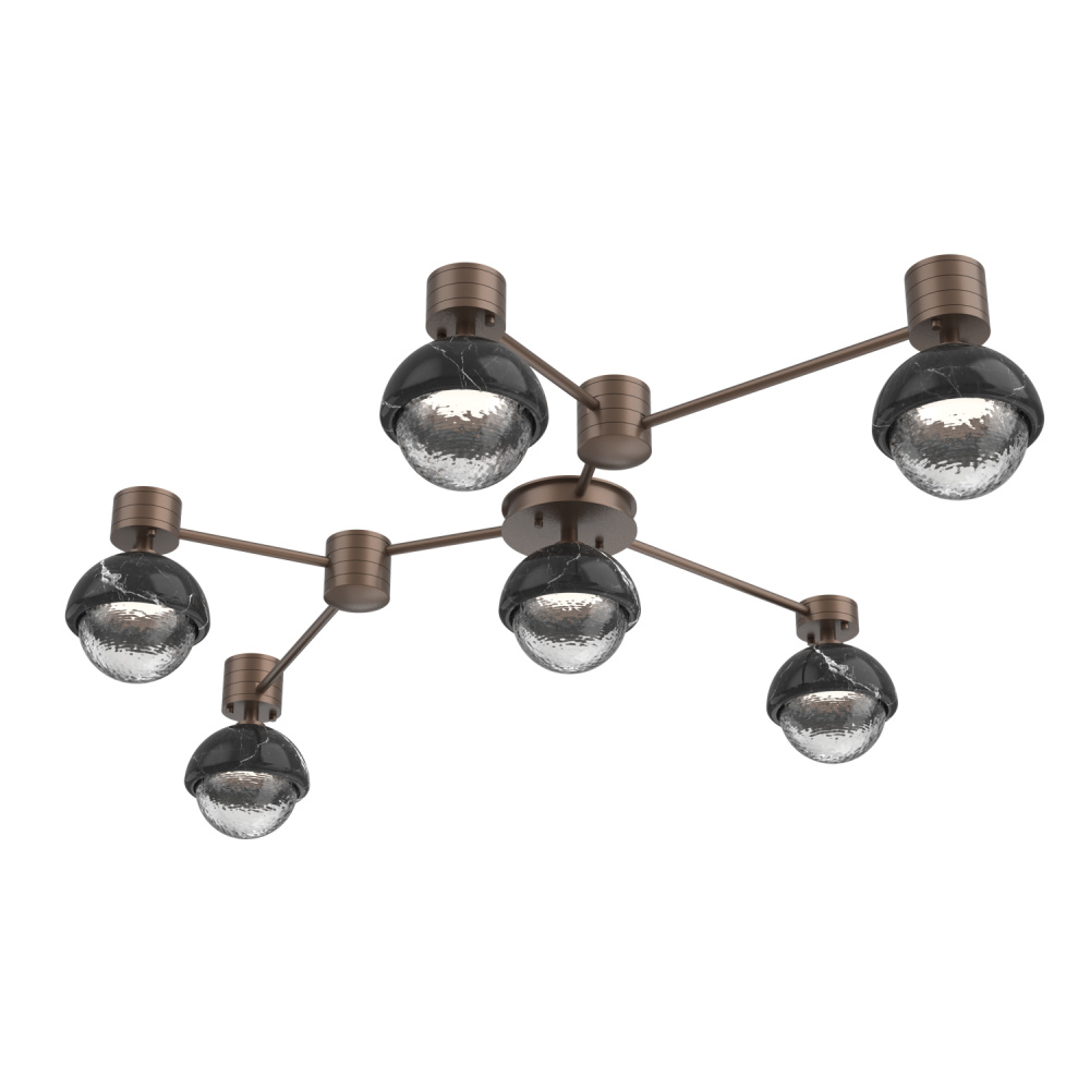 Cabochon Flush Mount Wall Sconce Burnished Bronze