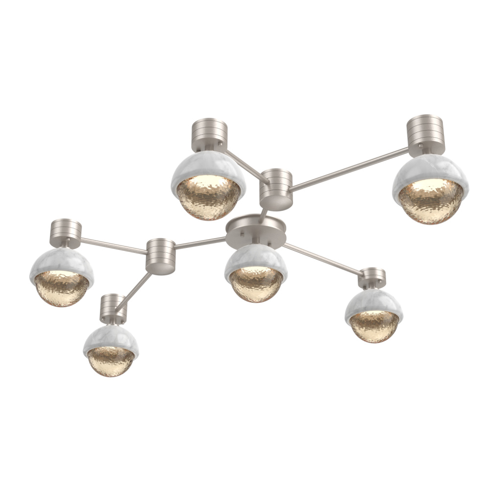 Cabochon Flush Mount Wall Sconce Beige Silver