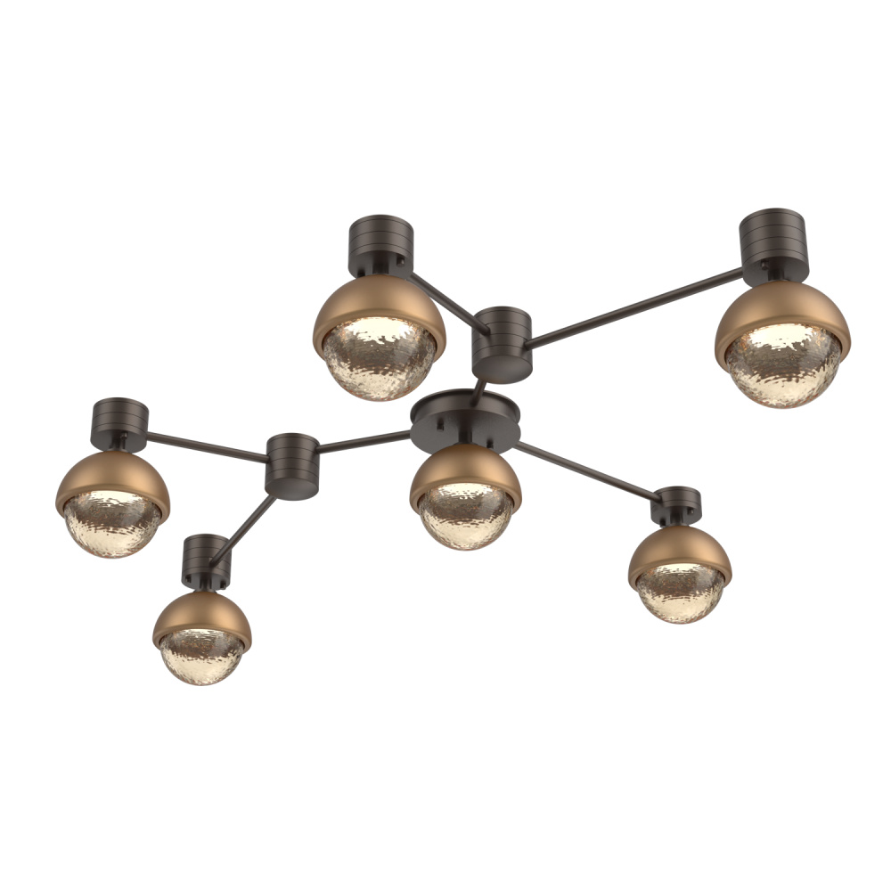 Cabochon Flush Mount Wall Sconce Flat Bronze