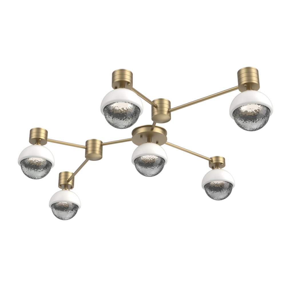 Cabochon Flush Mount Wall Sconce Gilded Brass