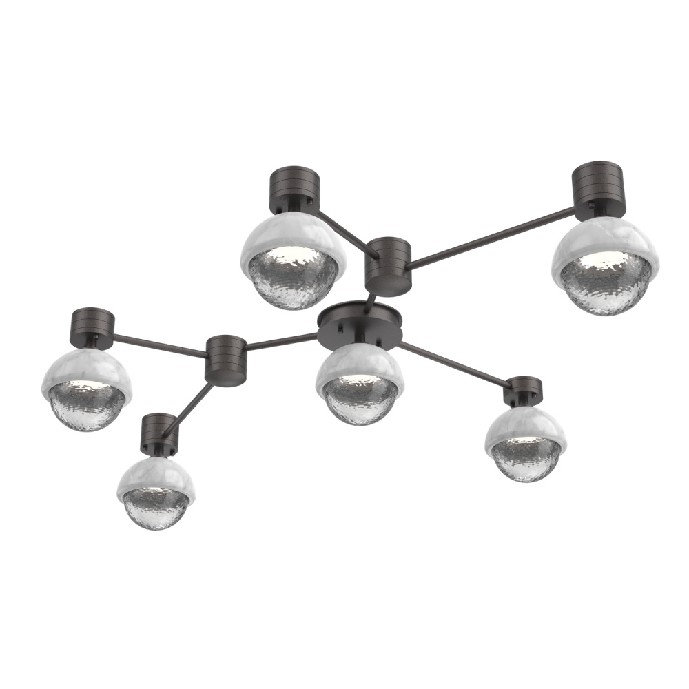 Cabochon Flush Mount Wall Sconce Graphite