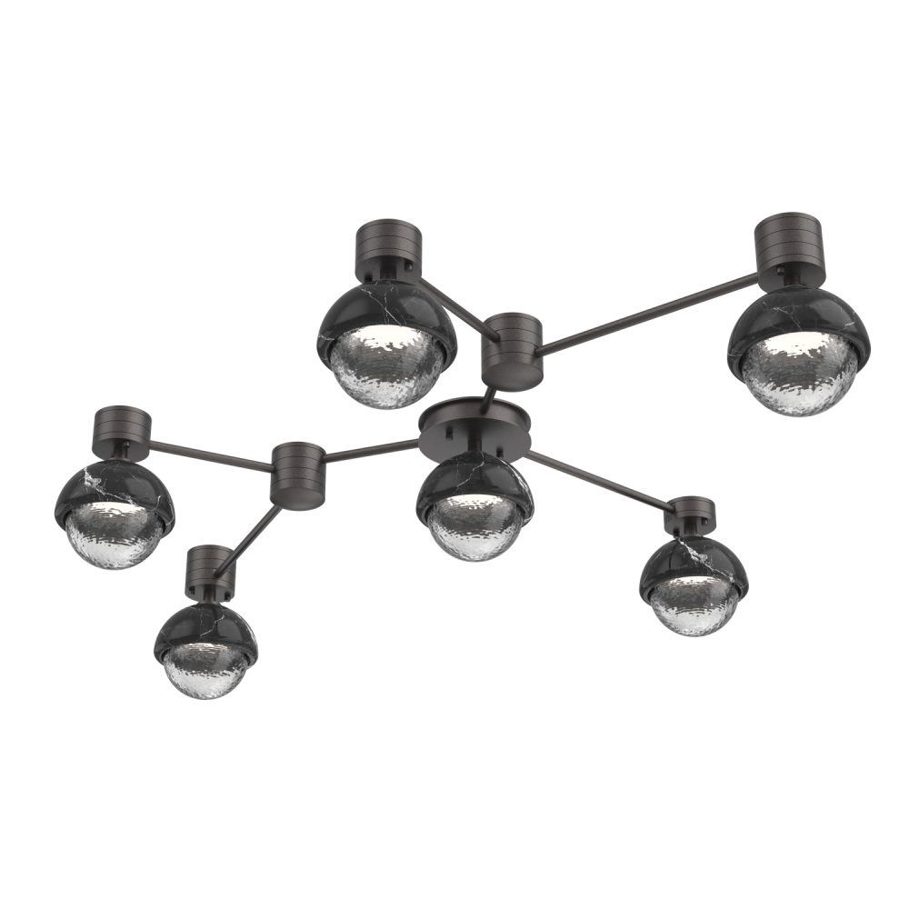 Cabochon Flush Mount Wall Sconce Graphite