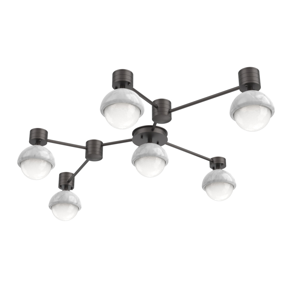 Cabochon Flush Mount Wall Sconce Graphite