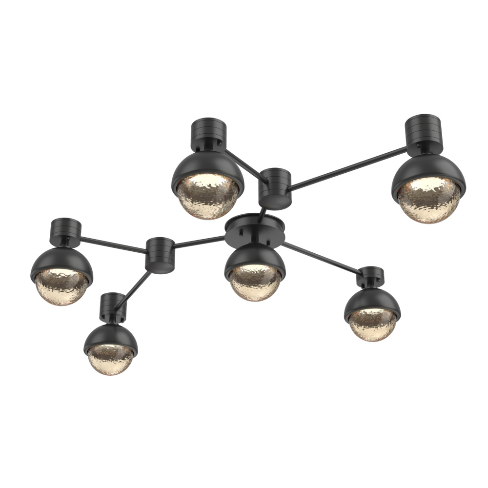 Cabochon Flush Mount Wall Sconce Matte Black