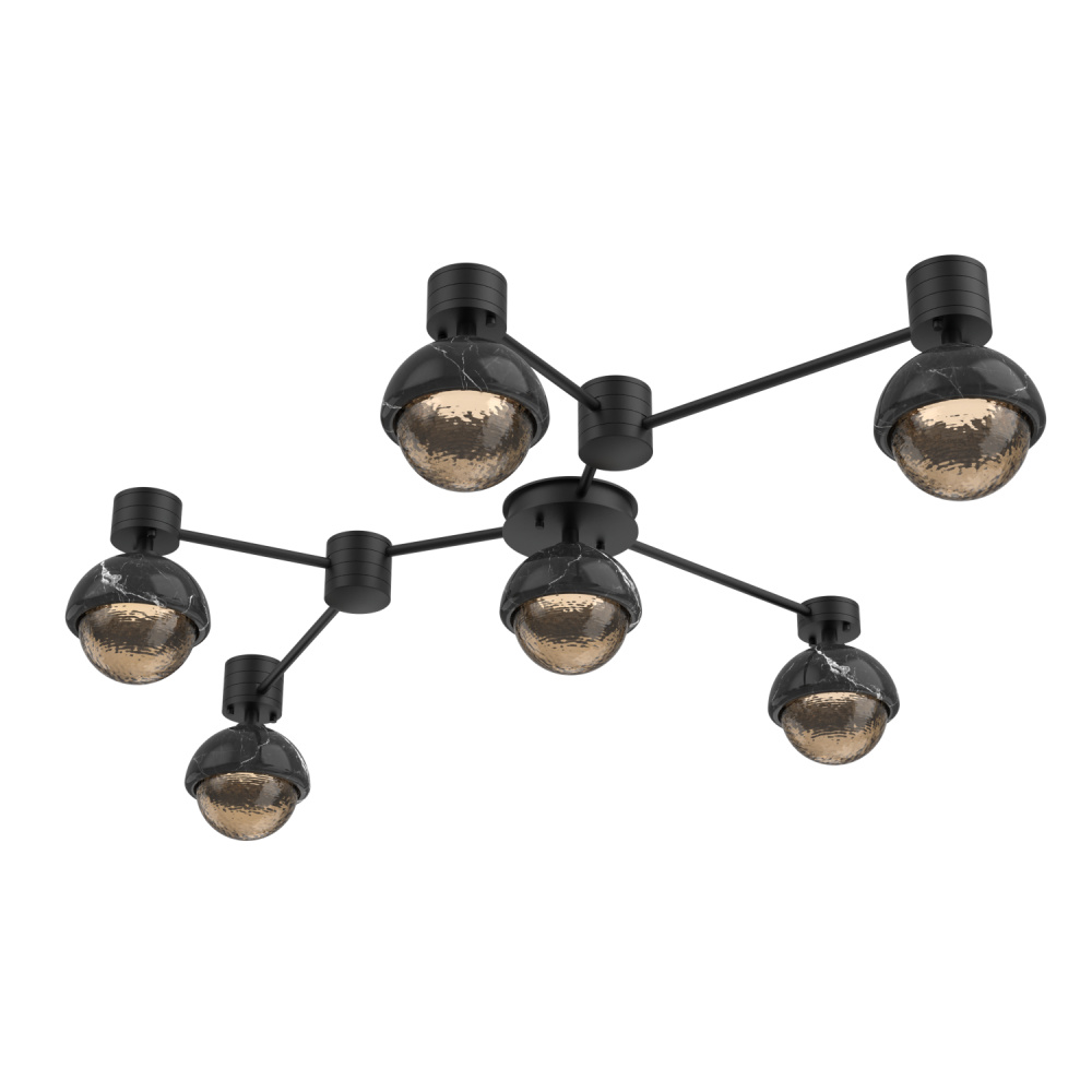 Cabochon Flush Mount Wall Sconce Matte Black