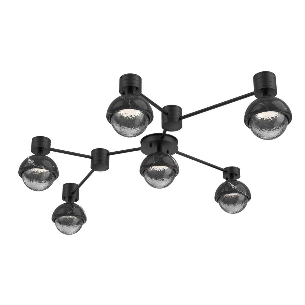 Cabochon Flush Mount Wall Sconce Matte Black
