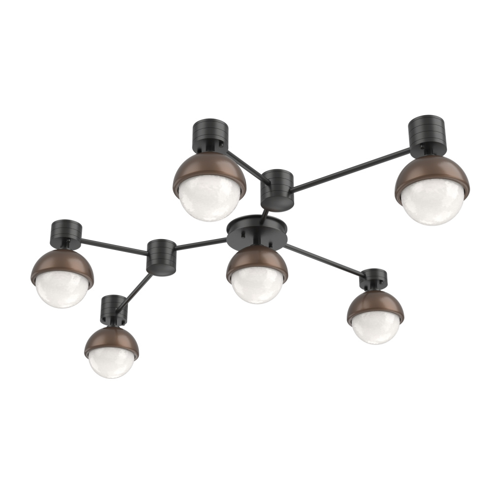 Cabochon Flush Mount Wall Sconce Matte Black