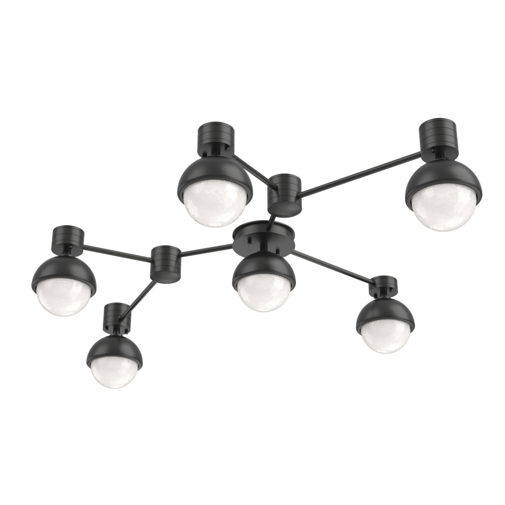 Cabochon Flush Mount Wall Sconce Matte Black