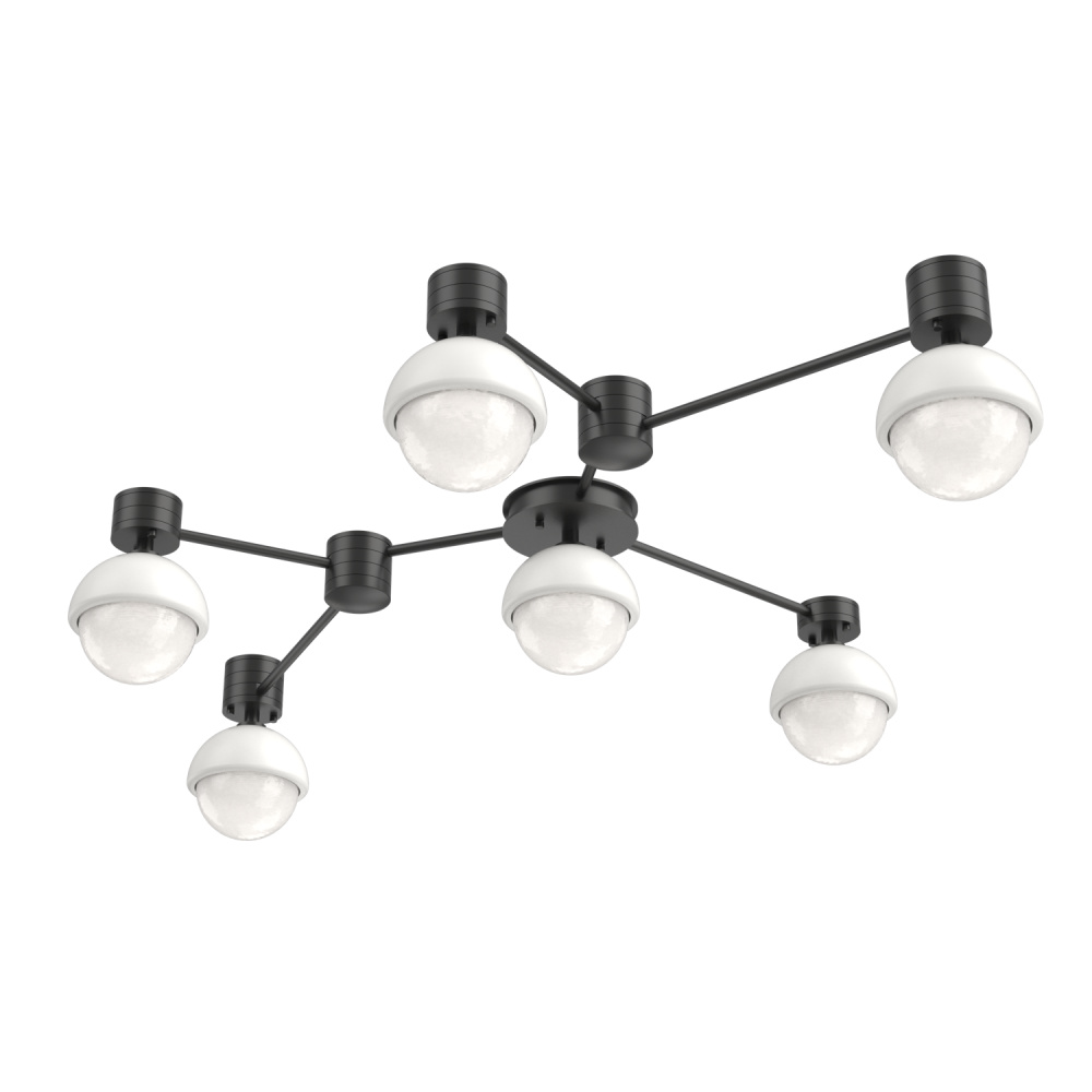 Cabochon Flush Mount Wall Sconce Matte Black