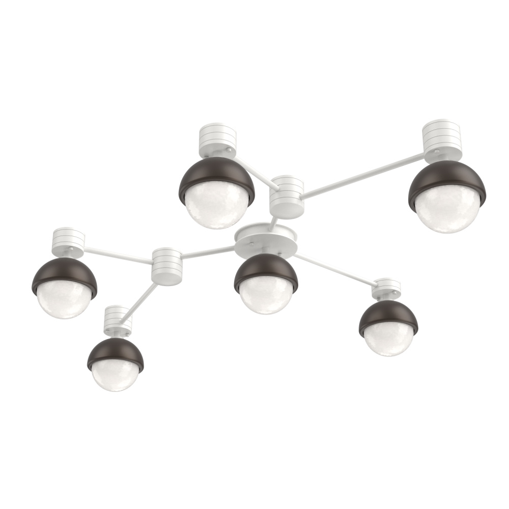 Cabochon Flush Mount Wall Sconce Salt White