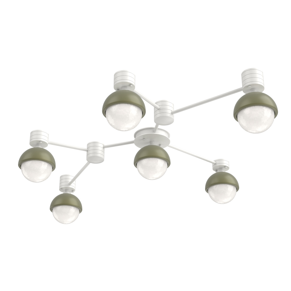 Cabochon Flush Mount Wall Sconce Salt White