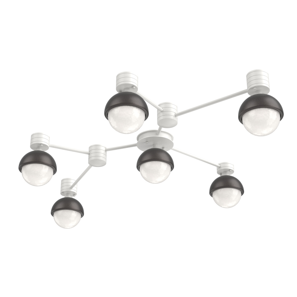 Cabochon Flush Mount Wall Sconce Salt White