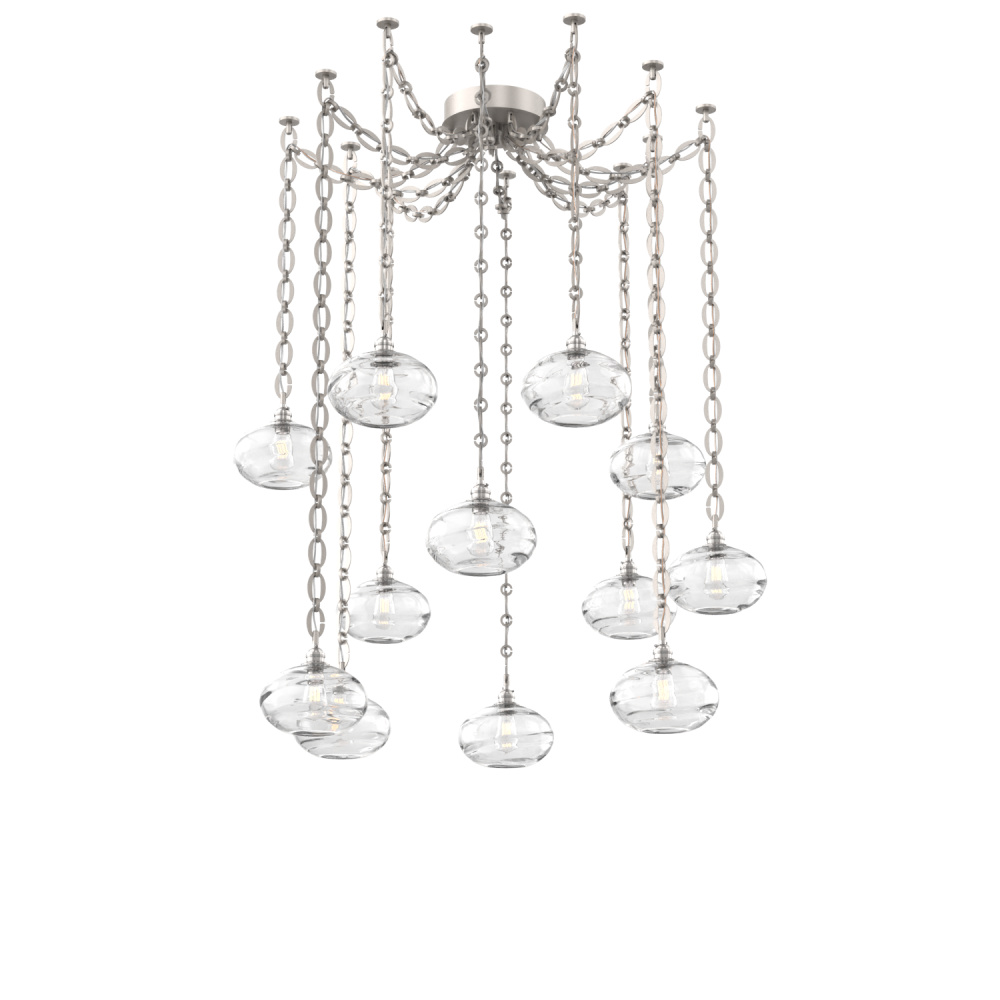 Coppa Multi Light Pendant Multi Port Canopy Beige Silver