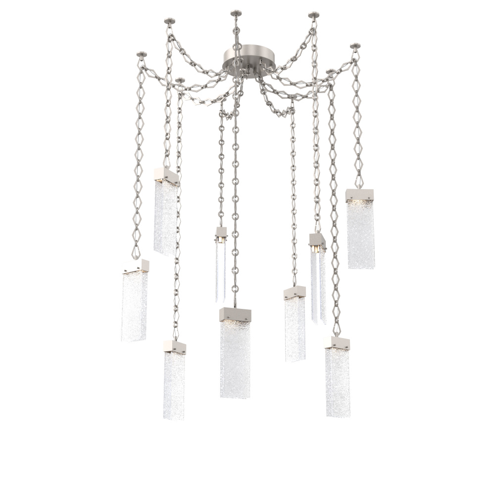 Parallel Multi Light Pendant Multi Port Canopy Beige Silver