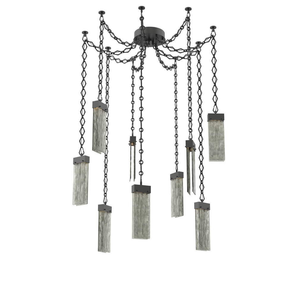 Parallel Multi Light Pendant Multi Port Canopy Matte Black