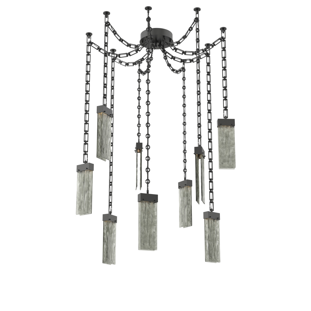 Parallel Multi Light Pendant Multi Port Canopy Matte Black
