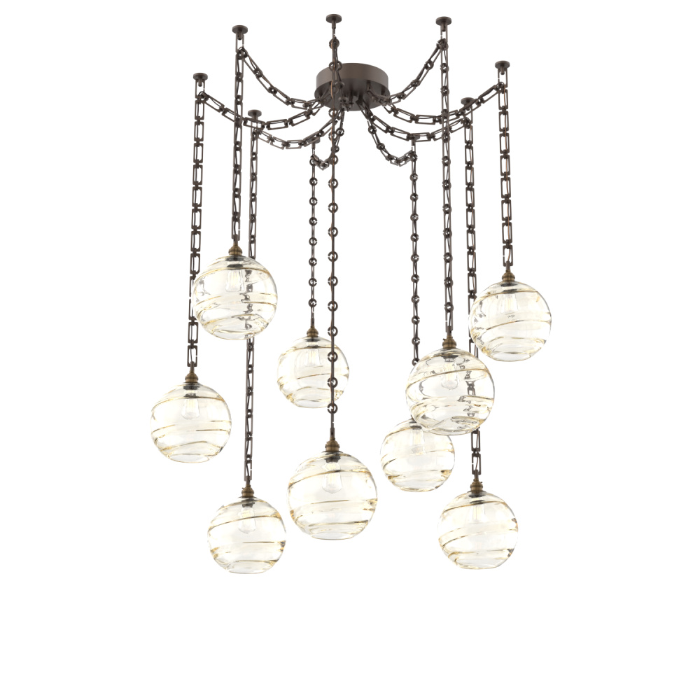 Terra Multi Light Pendant Multi Port Canopy Flat Bronze