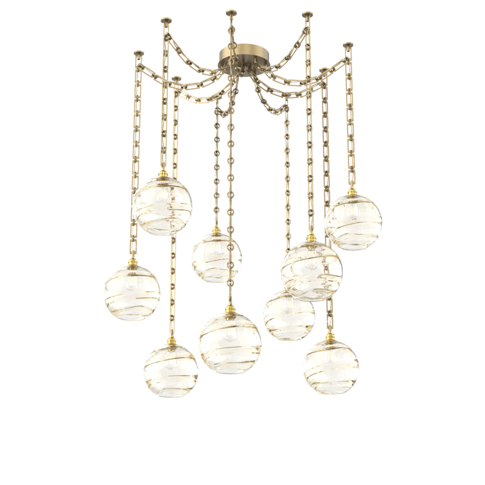 Terra Round 9pc Swag Multi-Pendant Chain