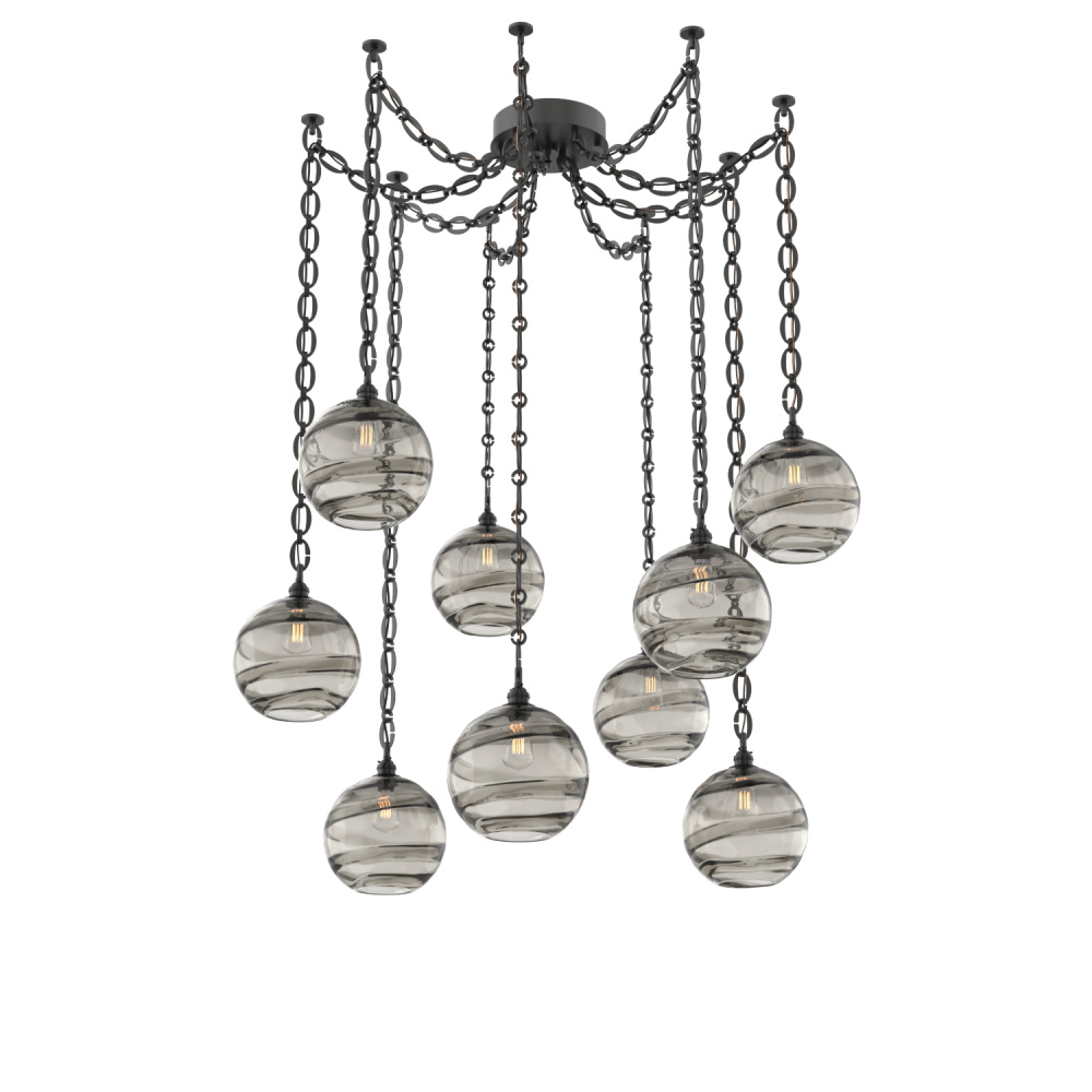 Terra Multi Light Pendant Multi Port Canopy Matte Black