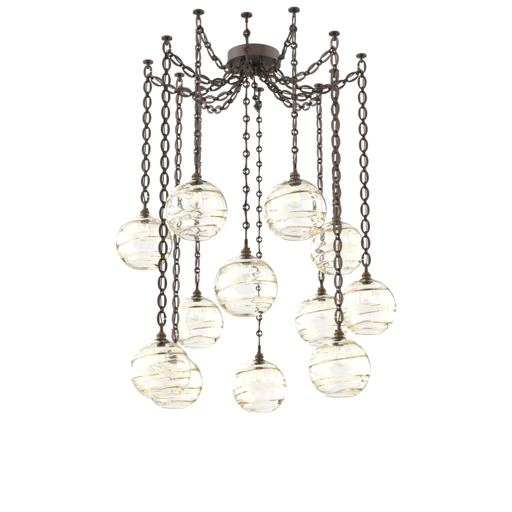 Terra Multi Light Pendant Multi Port Canopy Flat Bronze