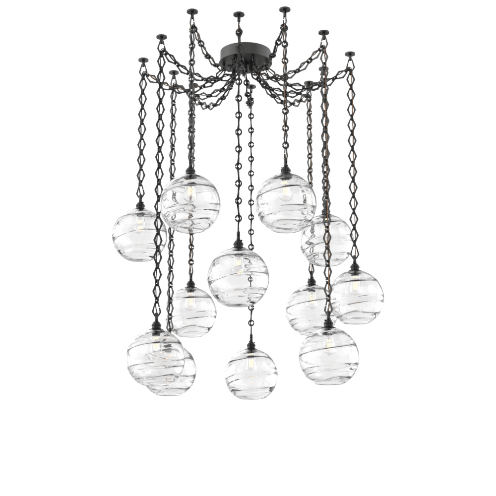 Terra Multi Light Pendant Multi Port Canopy Matte Black