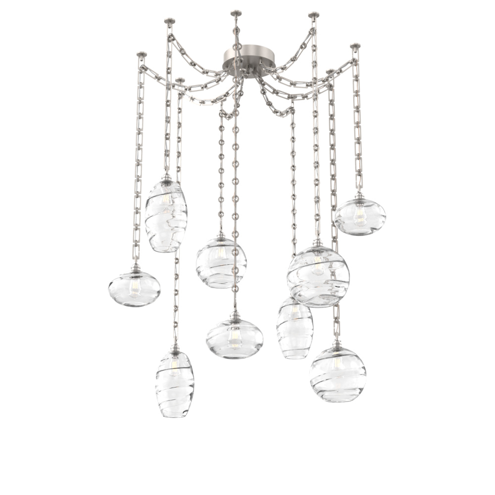 Misto Multi Light Pendant Multi Port Canopy Beige Silver