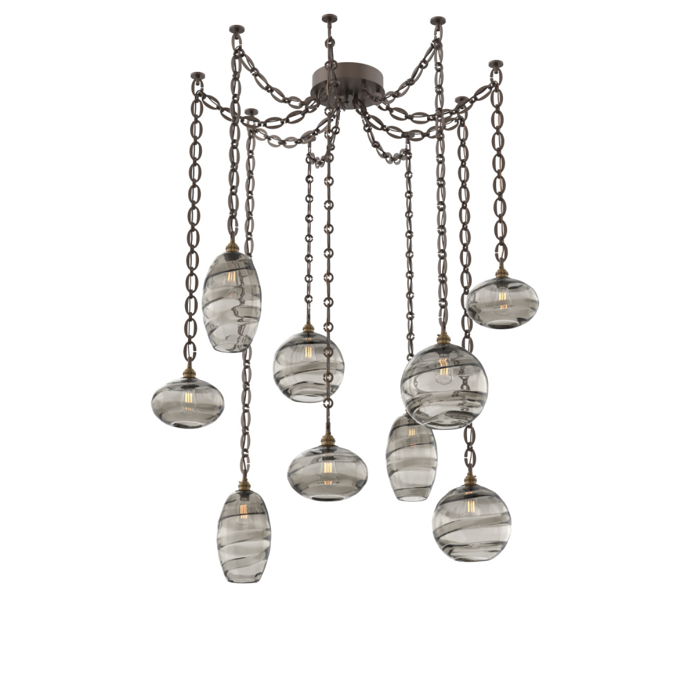 Misto Multi Light Pendant Multi Port Canopy Flat Bronze