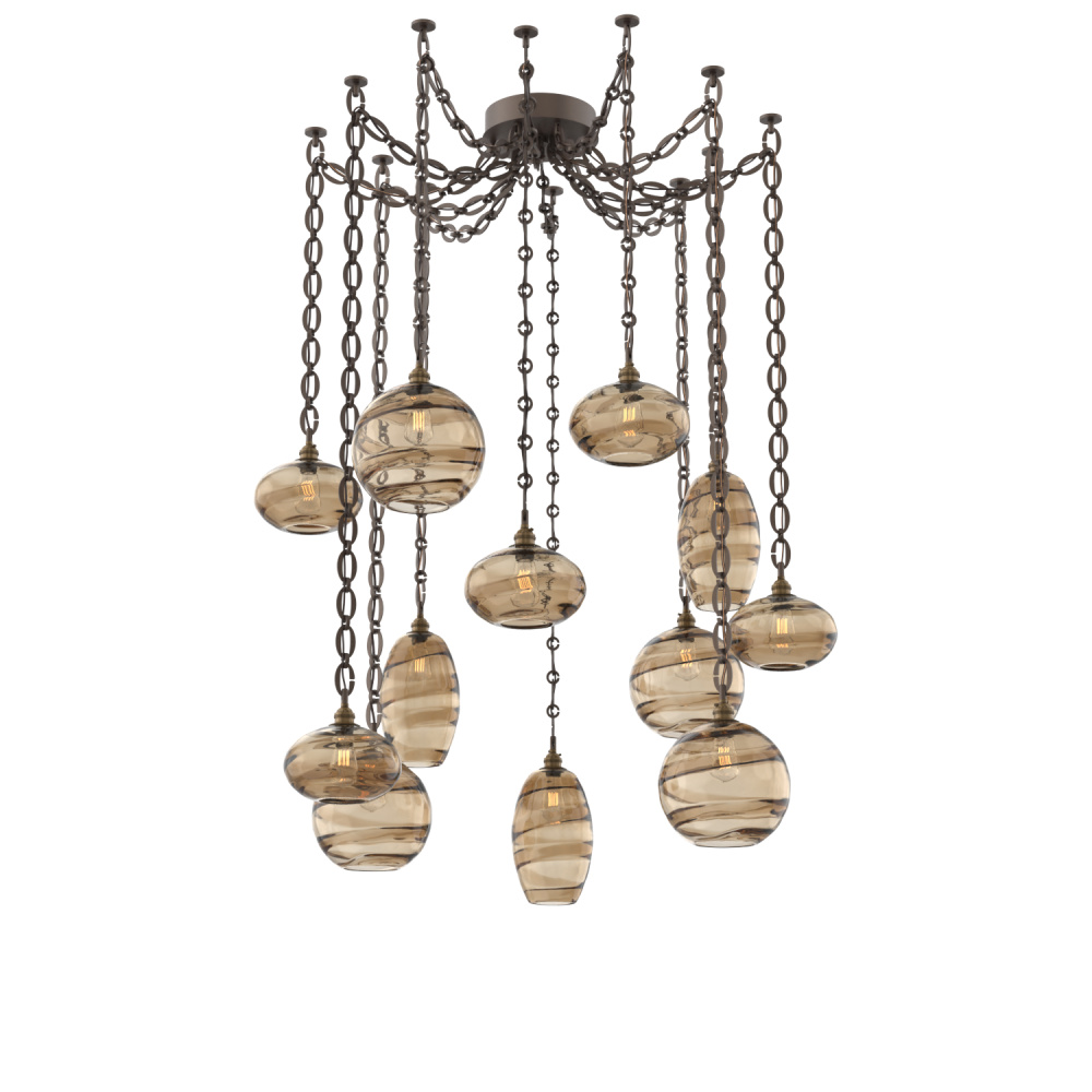 Misto Multi Light Pendant Multi Port Canopy Flat Bronze