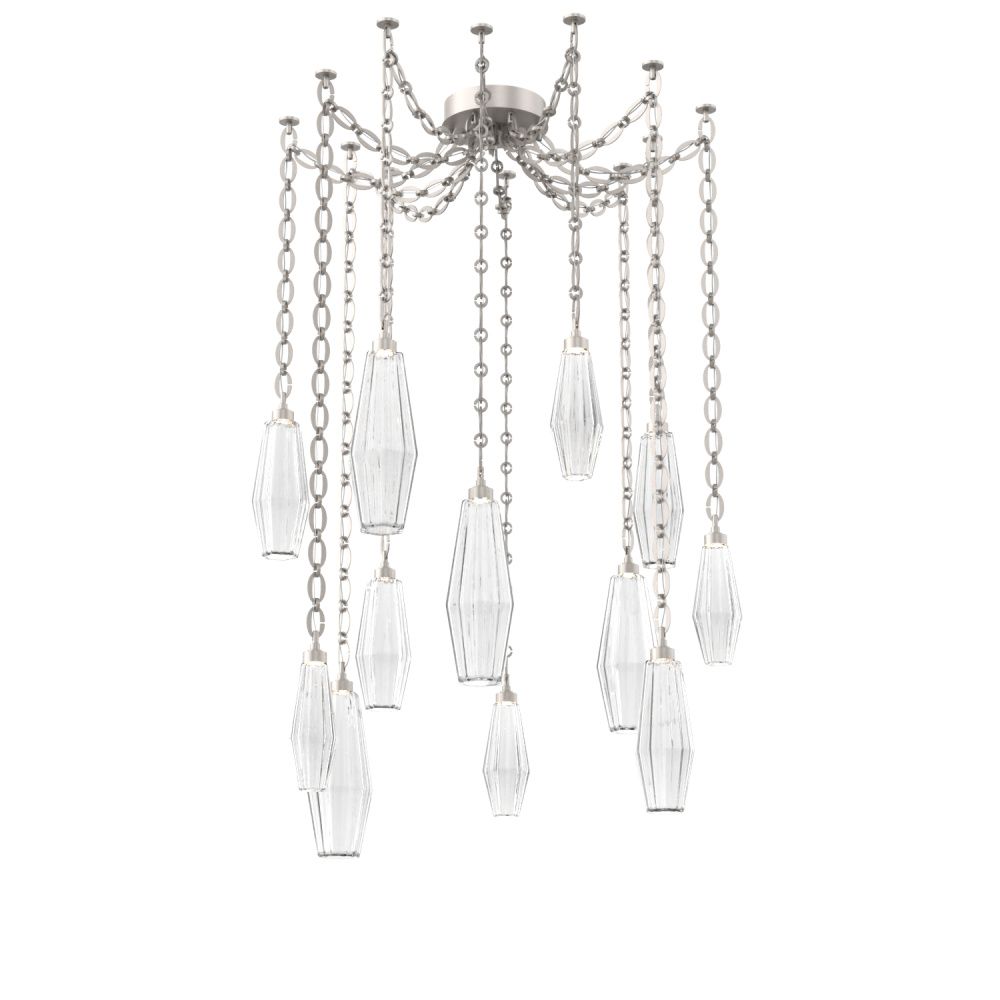 Aalto Multi Light Pendant Multi Port Canopy Beige Silver