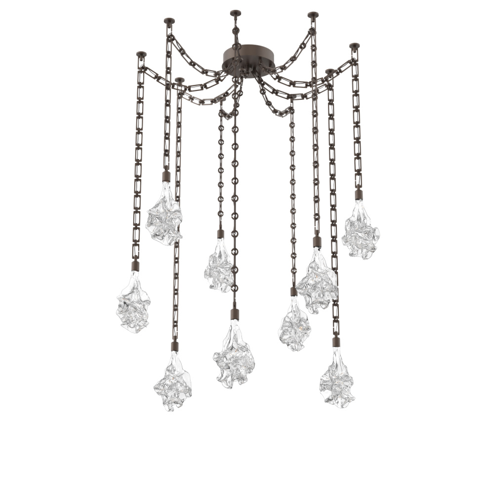 Blossom Multi Light Pendant Multi Port Canopy Flat Bronze