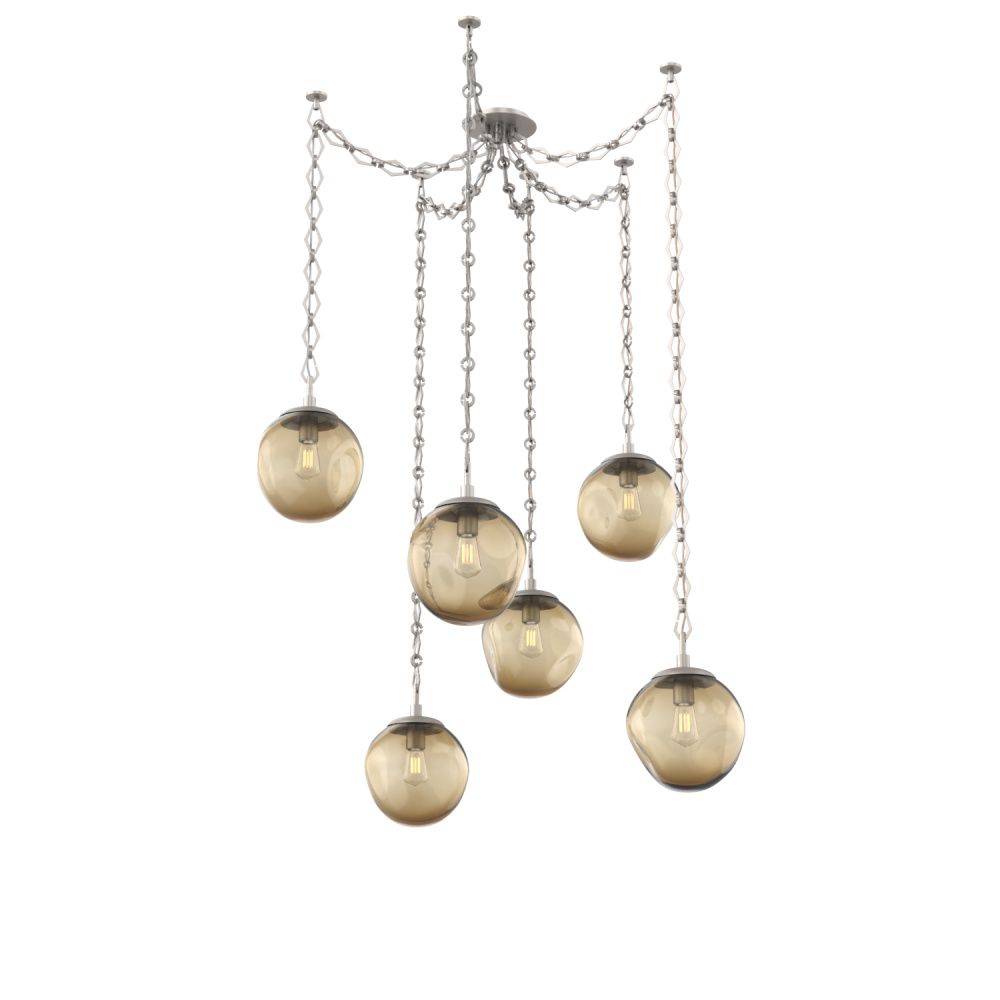 Aster Round 6pc Swag Multi-Pendant Chain (Bulb)