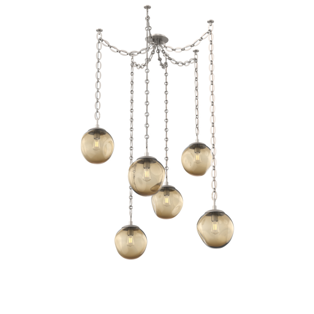 Aster Round 6pc Swag Multi-Pendant Chain (Bulb)
