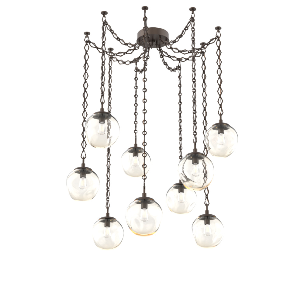 Aster Round 9pc Swag Multi-Pendant Chain (Bulb)