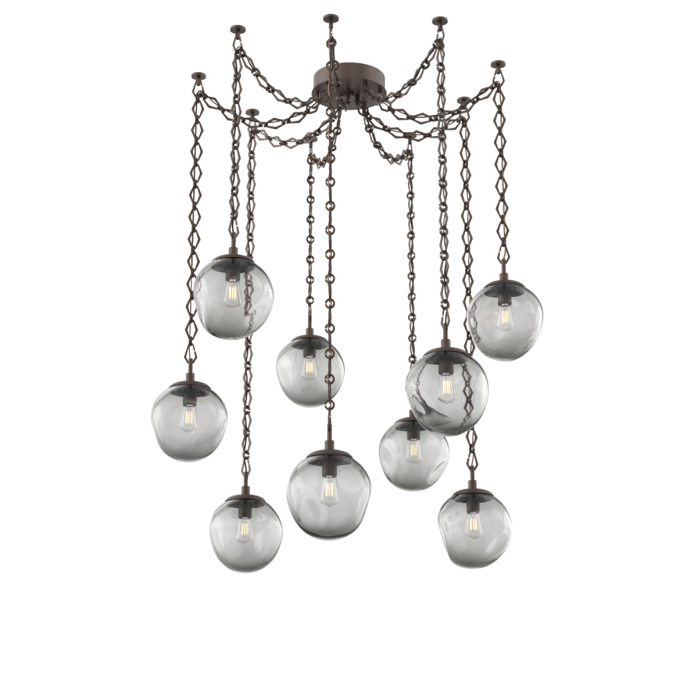 Aster Bulb Multi Light Pendant Multi Port Canopy Flat Bronze