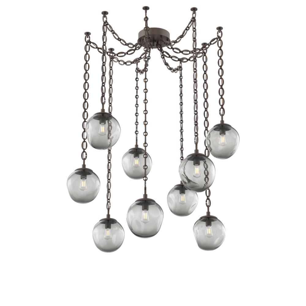 Aster Bulb Multi Light Pendant Multi Port Canopy Flat Bronze