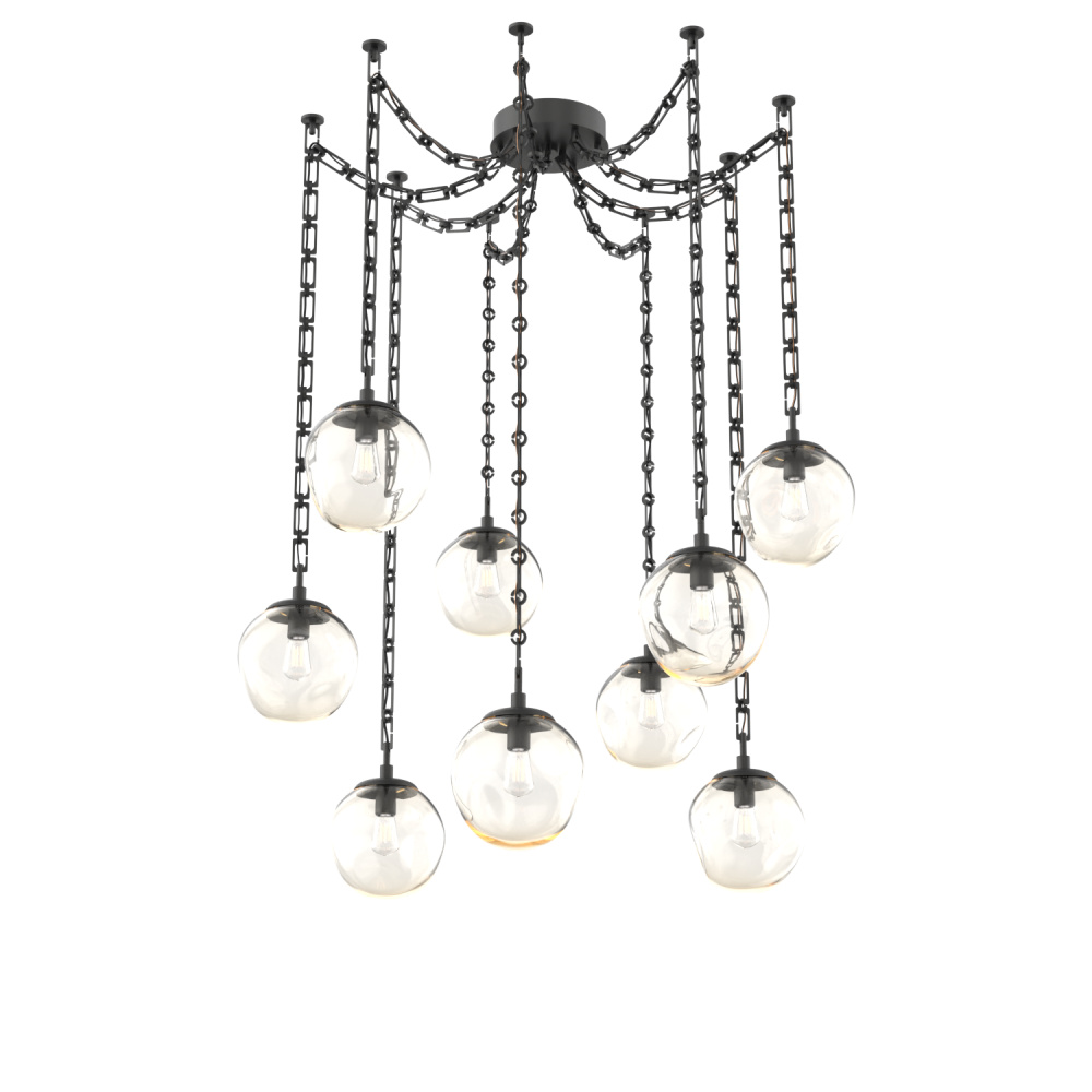 Aster Bulb Multi Light Pendant Multi Port Canopy Matte Black