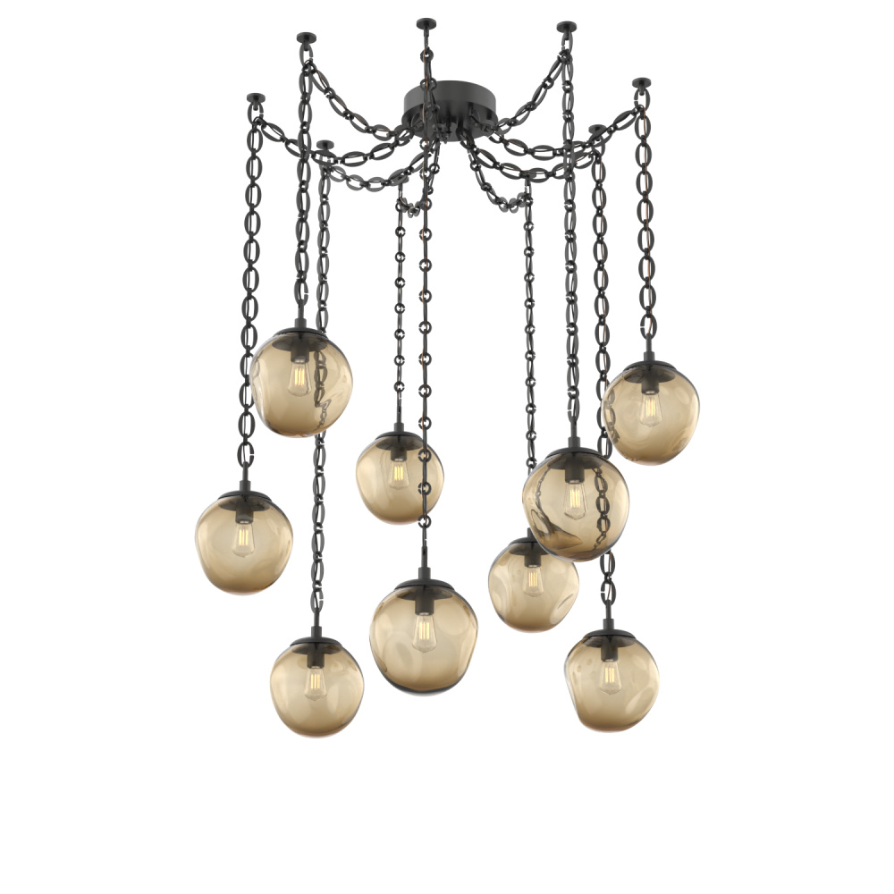 Aster Bulb Multi Light Pendant Multi Port Canopy Matte Black