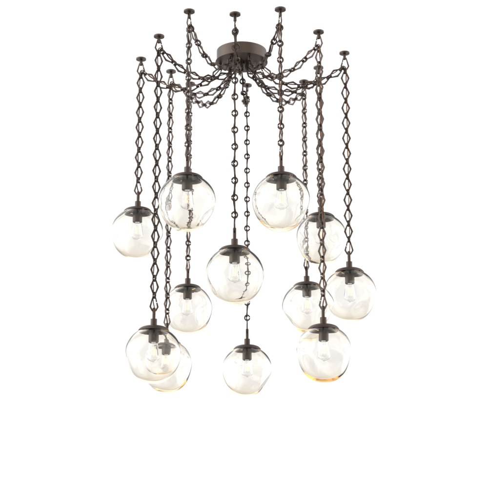 Aster Bulb Multi Light Pendant Multi Port Canopy Flat Bronze