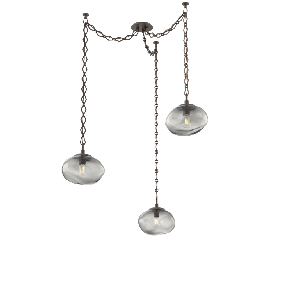 Nova Bulb Multi Light Pendant Multi Port Canopy Flat Bronze