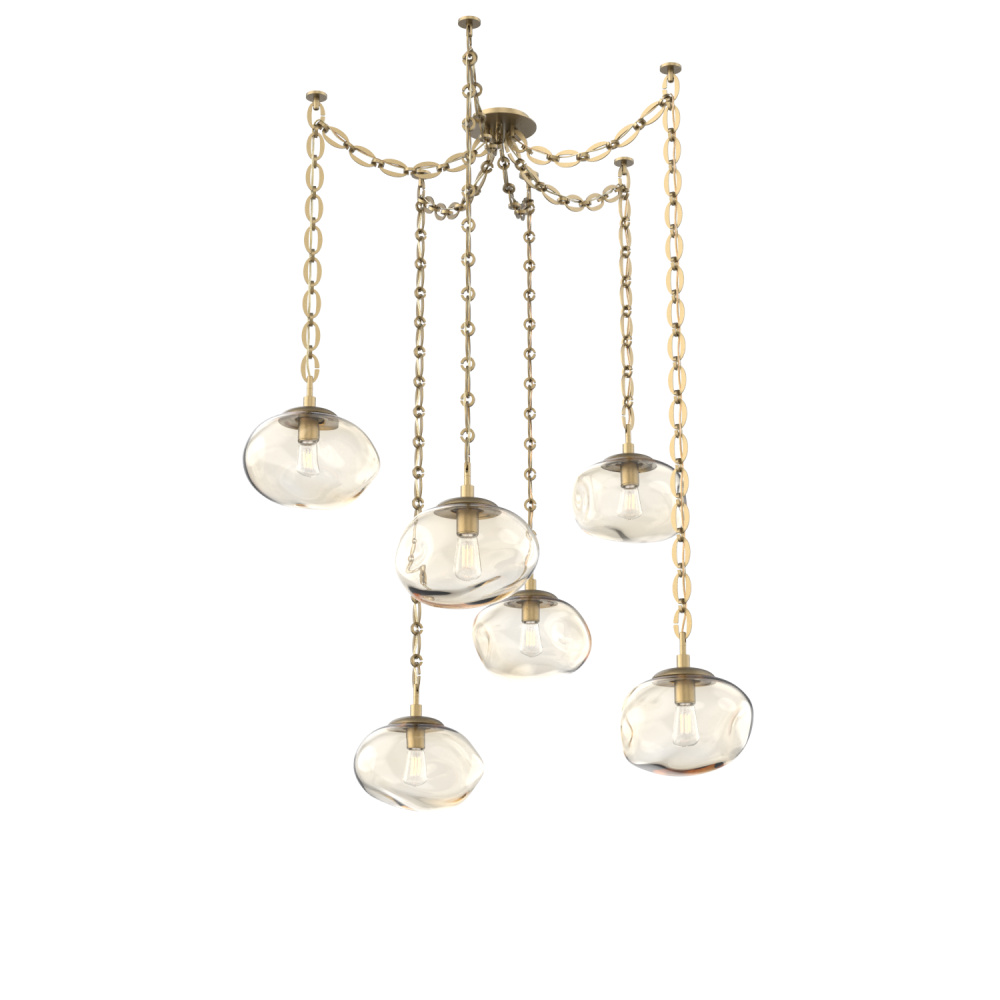 Nova Round 6pc Swag Multi-Pendant Chain (Bulb)